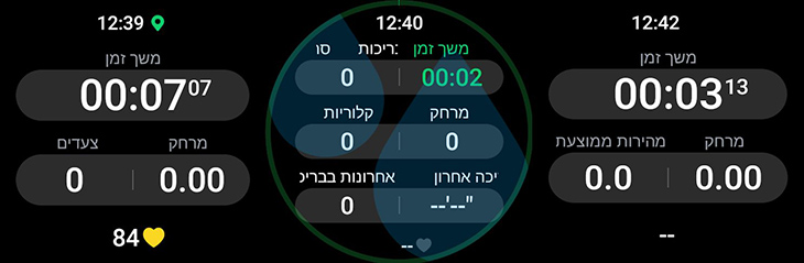 תצוגות פעילות צעידה, שחייה ורכיבה